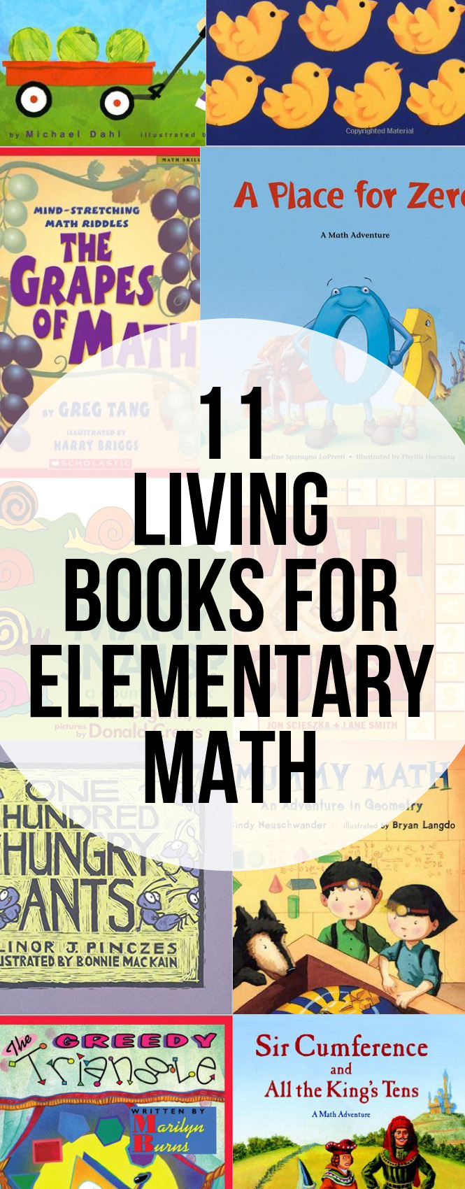 A list of great living books for elementary math, as well as some ideas on how to make math more interesting for children.