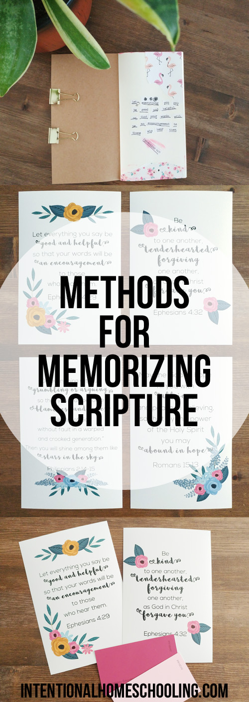 Methods for Memorizing Scripture - A few techniques we use in our homeschool for memorizing Bible verses