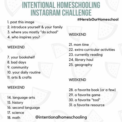 An Instagram Photo Prompt Challenge - #HereIsOurHomeschool ...