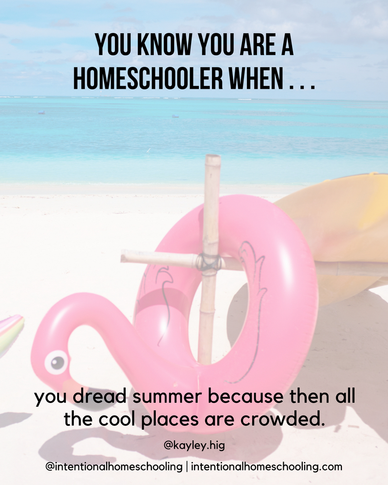 You Know You Are A Homeschooler When . . .