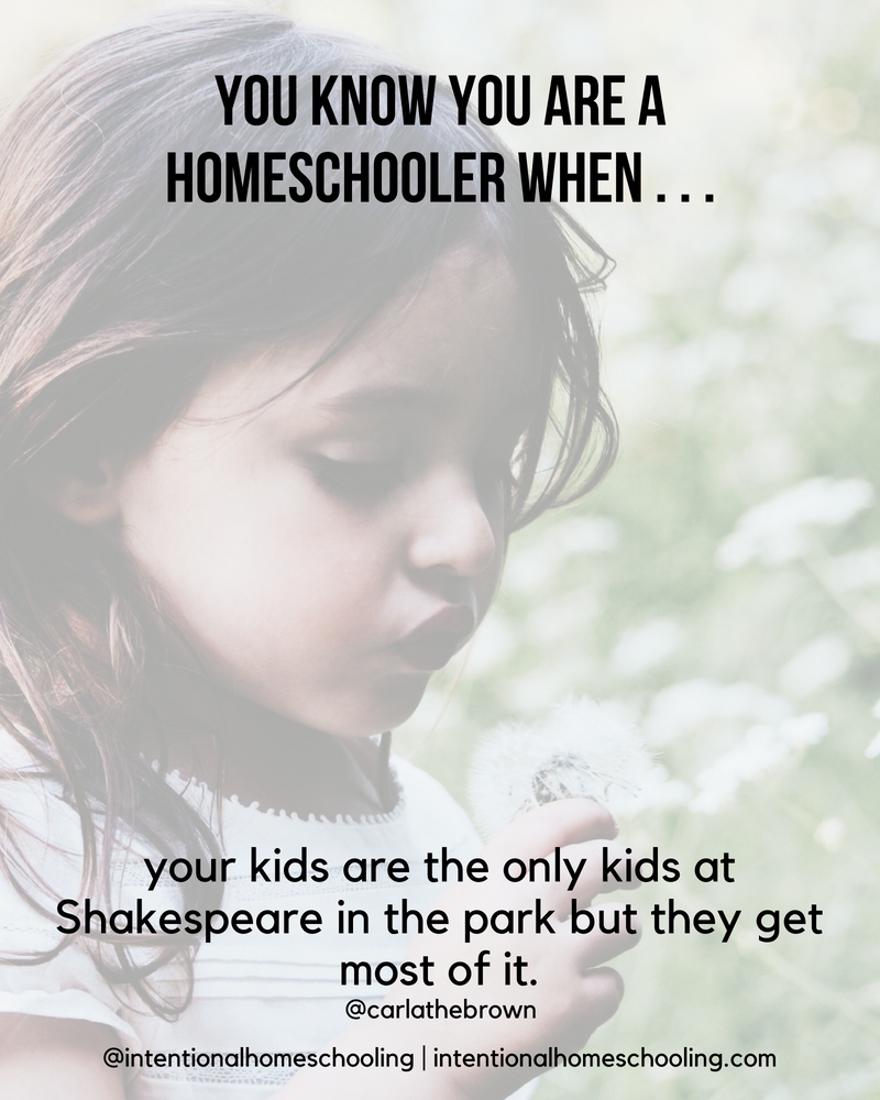 You Know You Are A Homeschooler When . . .