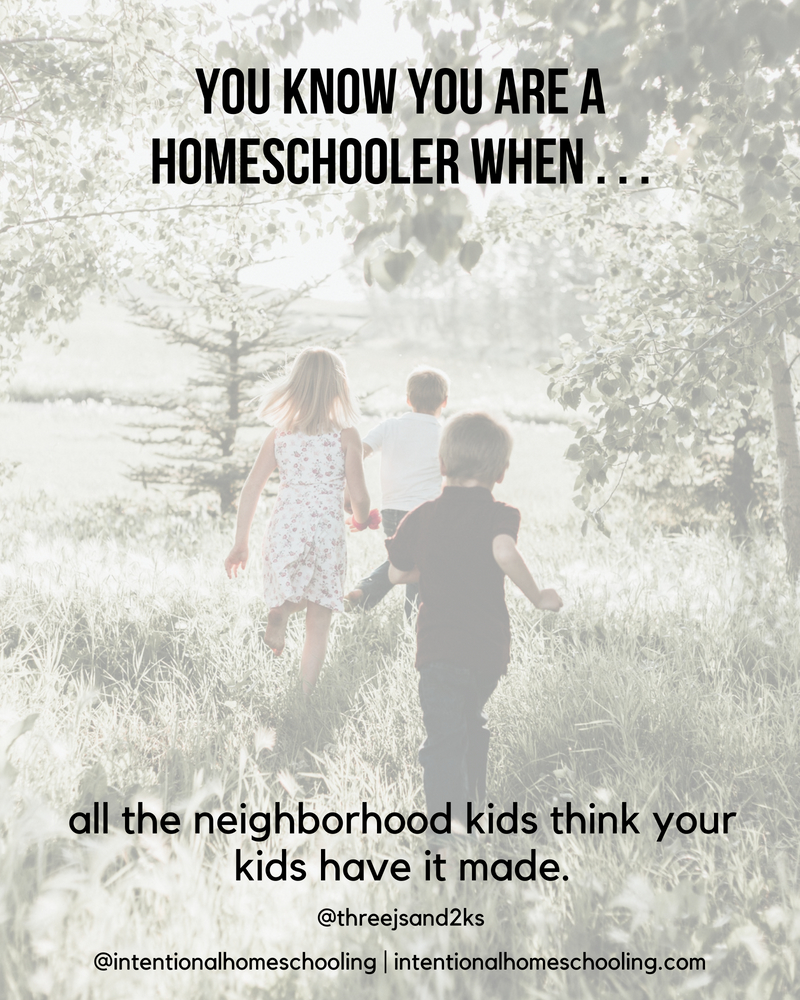 You Know You Are A Homeschooler When . . .