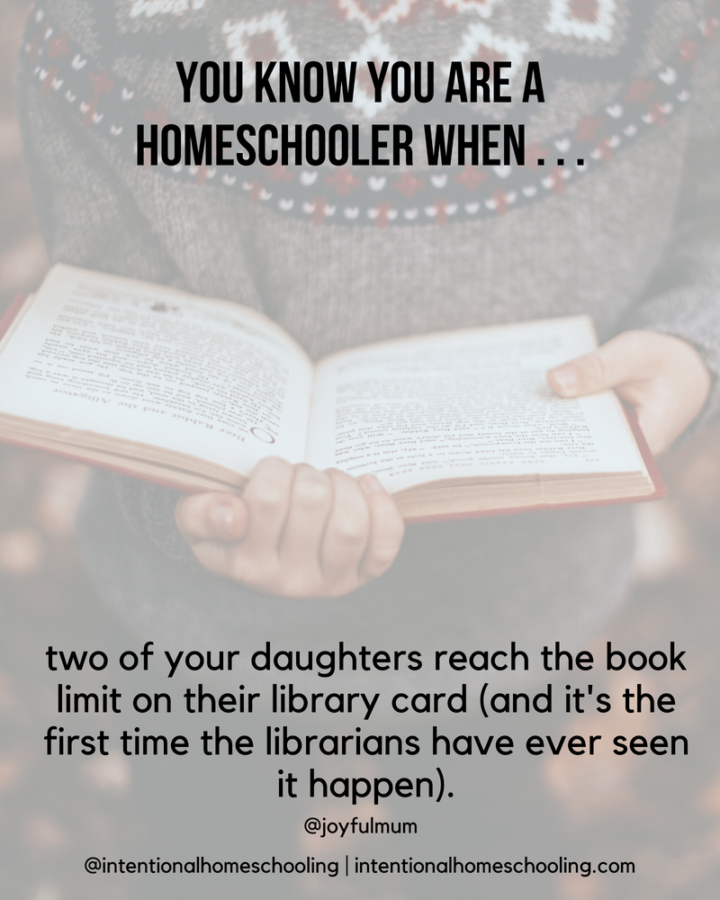 You Know You Are A Homeschooler When . . .