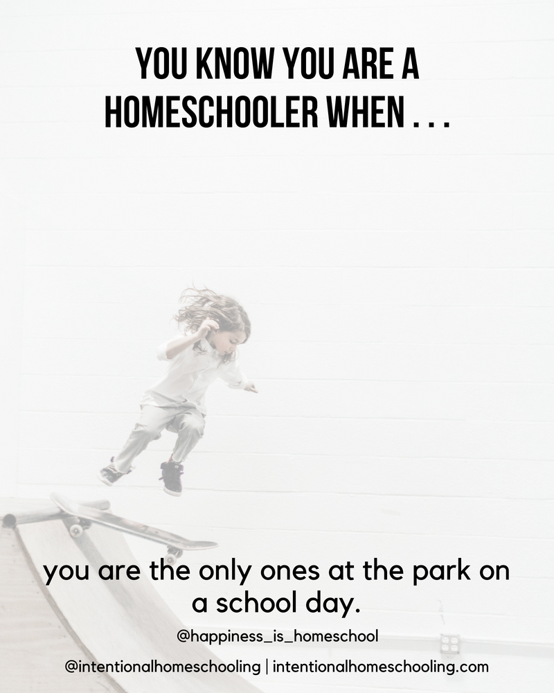 You Know You Are A Homeschooler When . . .