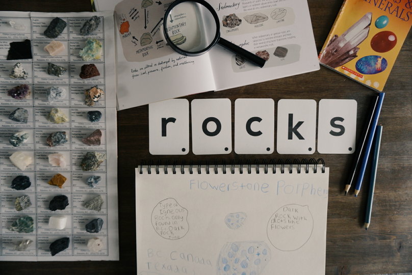 Rocks Relaxed Notebooking Page and Resources for Rock Unit Study