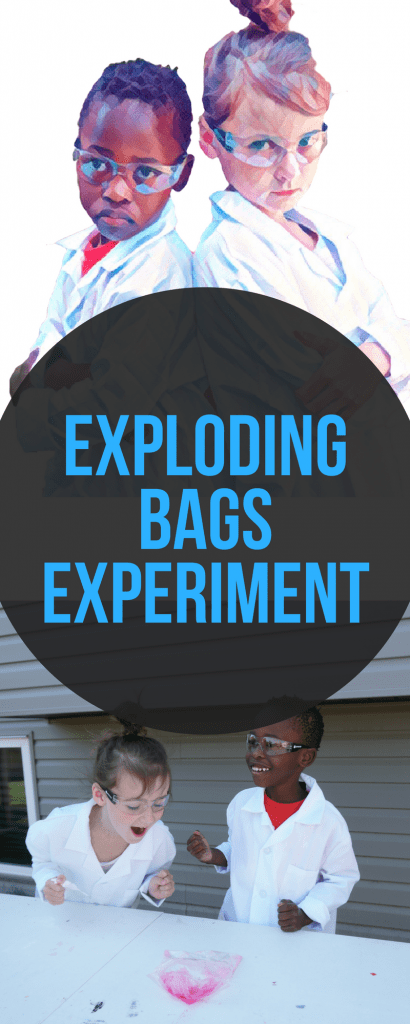 Exploding bags experiment - an easy STEM experiment to do with kids with very few supplies!