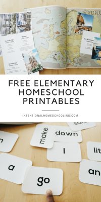 Free Elementary Homeschool Printables – Intentional Homeschooling