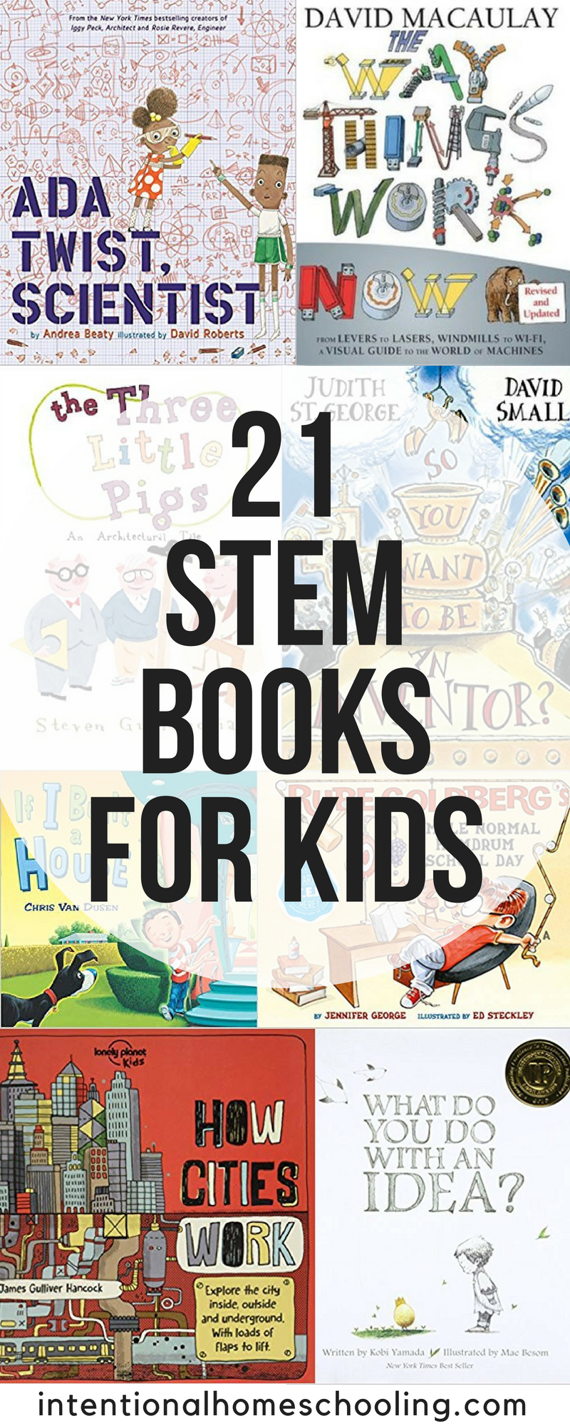 The best STEM books for kids, including picture books and non-fiction STEM books. A great way to get kids excited about Science, Technology, Engineering and Math!