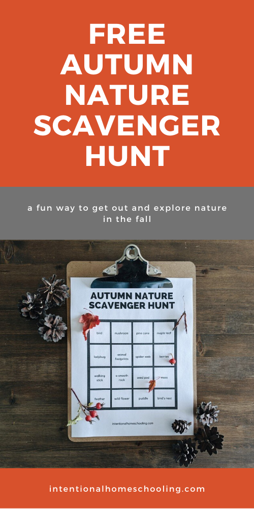 Fall Nature Study Ideas and a Free Printable Autumn Nature Scavenger Hunt