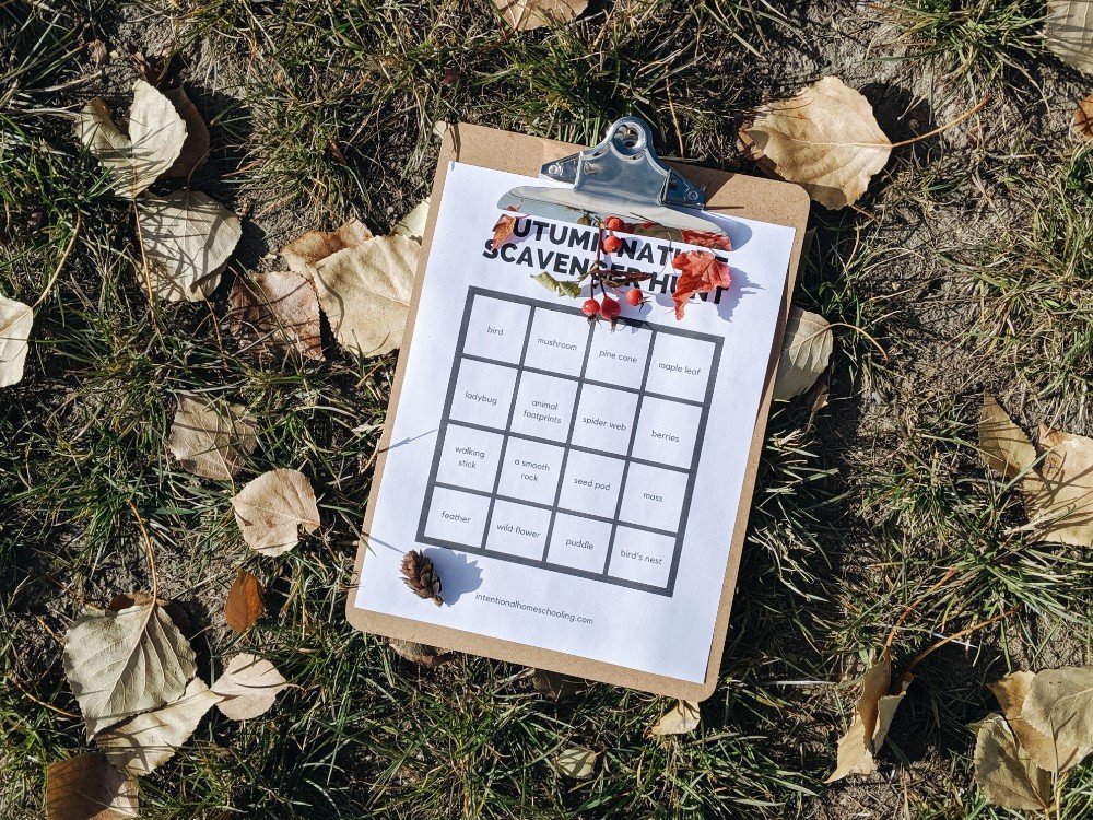 Fall Nature Study Ideas and a Free Printable Autumn Nature Scavenger Hunt