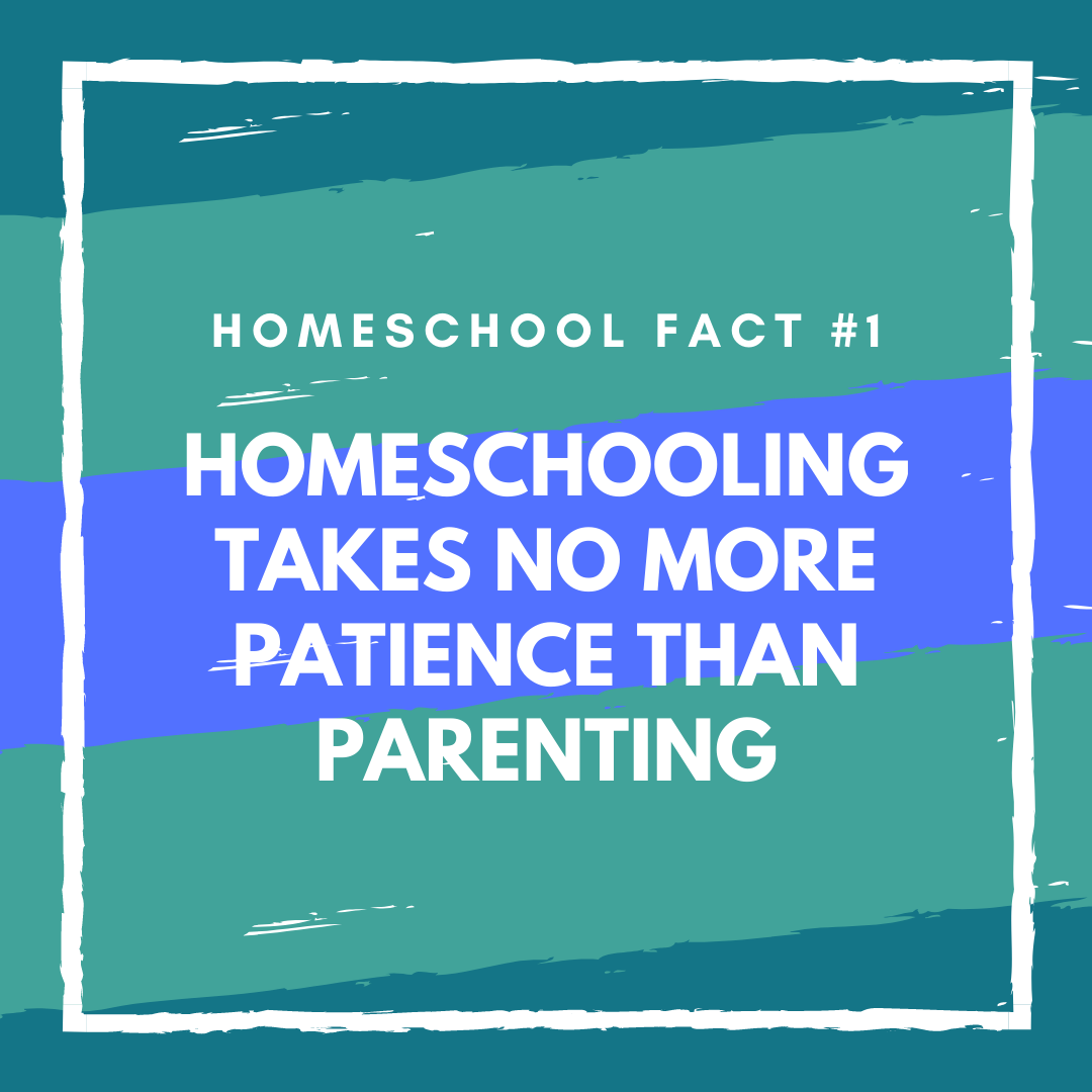 Homeschool Fact: Homeschooling takes no more patience than parenting