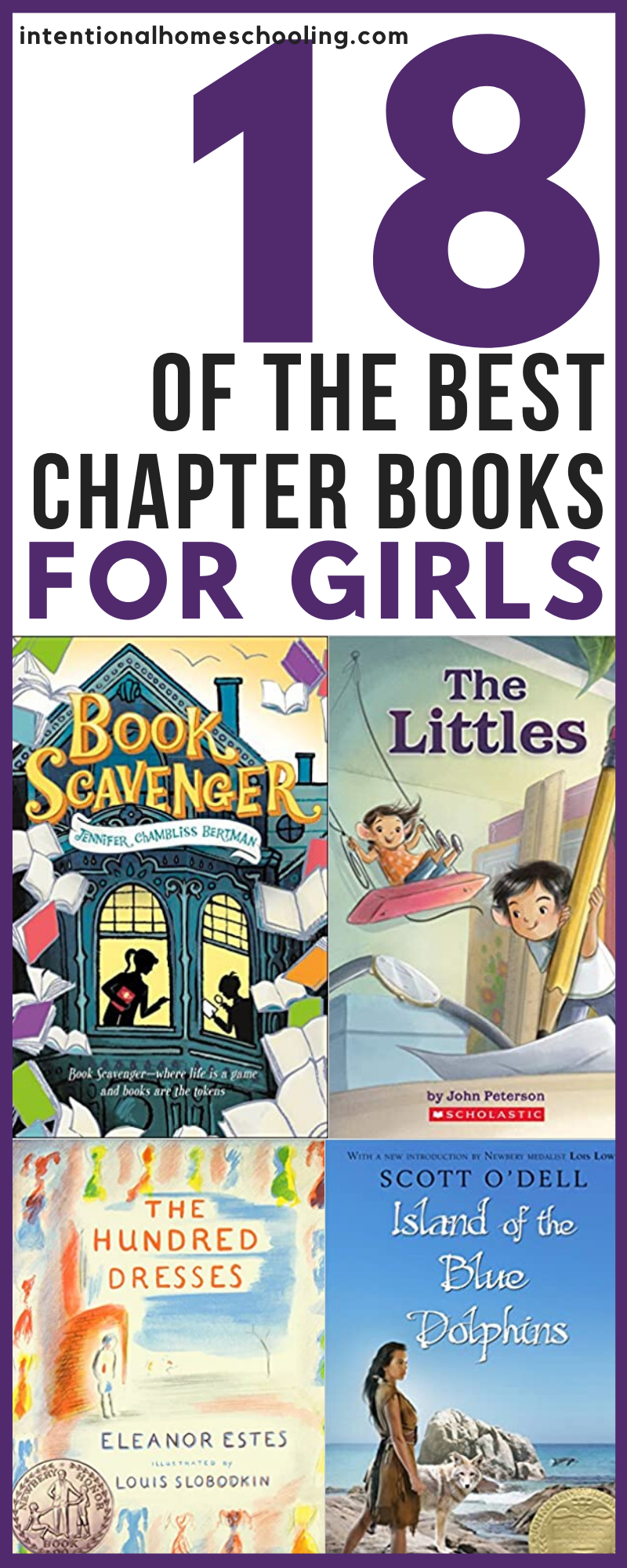 Great Chapter Books for Girls - read aloud novels and audiobooks for girls from preschool until grade four