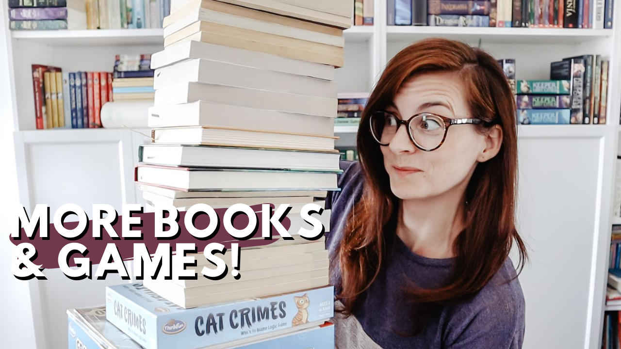 Homeschool Resource Haul - lots of games, picture books, elementary books and middle school books