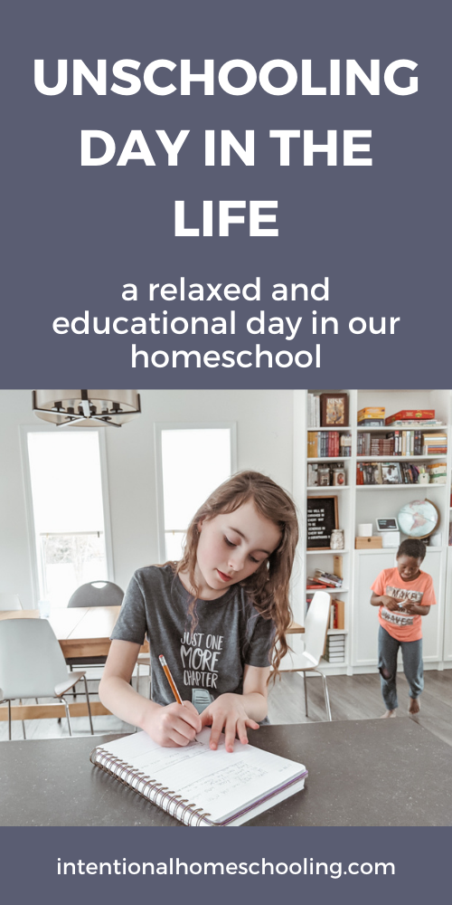 Homeschool Day in the Life - A Peek into Our Unschooling Homeschool - An unschooling day in the life, a relaxed and educational homeschool day