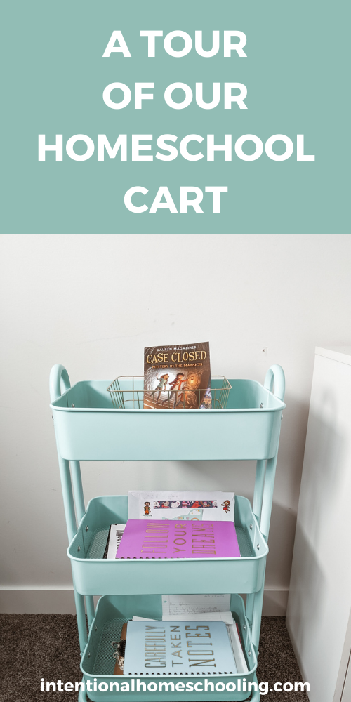 A Tour of Our Homeschool Cart and Our Spring Homeschool Goals