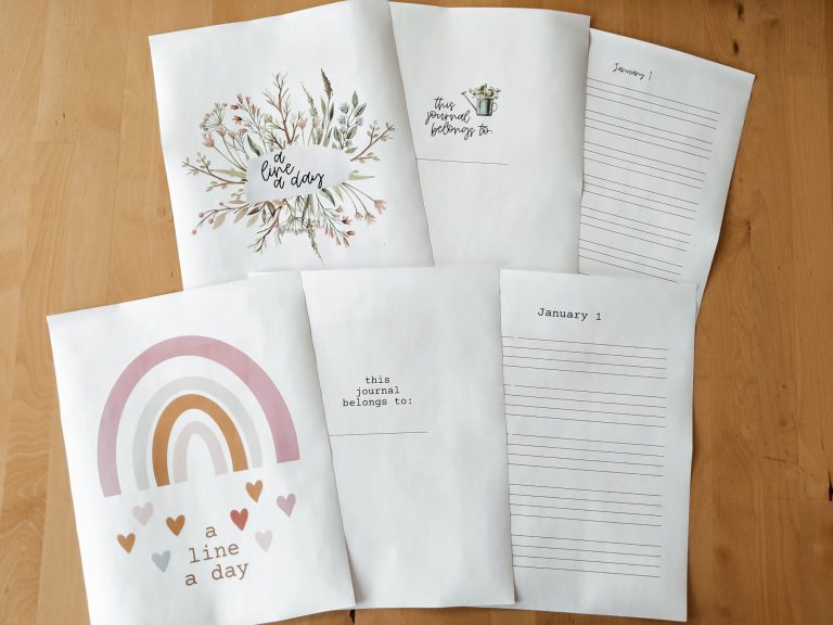 A Line A Day Journal for Kids and Mom - great for memory keeping