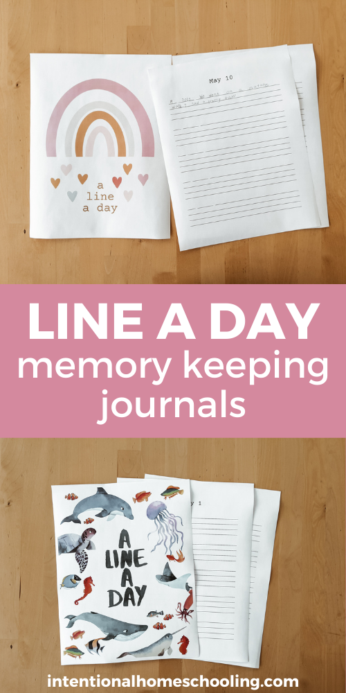 A Line A Day Journal for Kids and Mom - great for memory keeping