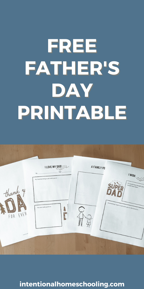 Free Father's Day Printable for Kids to fill out - great for older kids