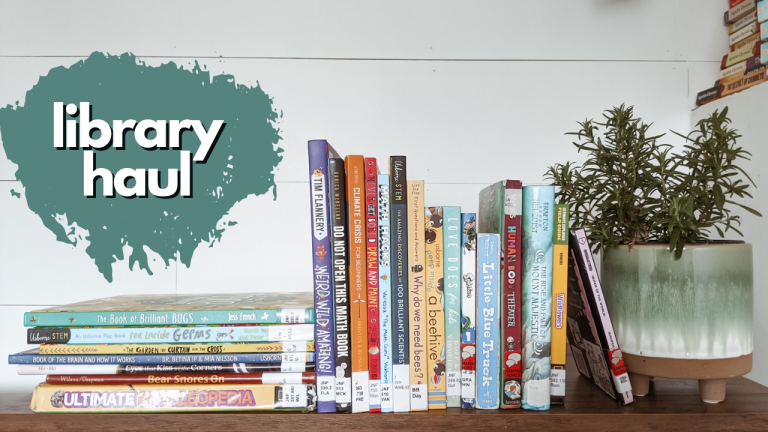 HOMESCHOOL LIBRARY HAUL 📚👀 see inside the books we’ve check out recently!