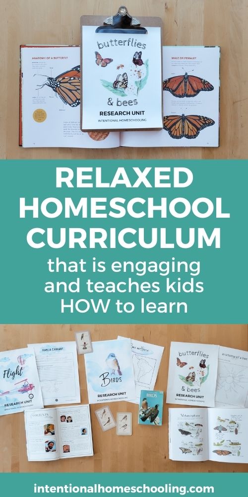 Intentional Homeschooling Curriculum - a Research Unit Study based curriculum for relaxed homeschoolers