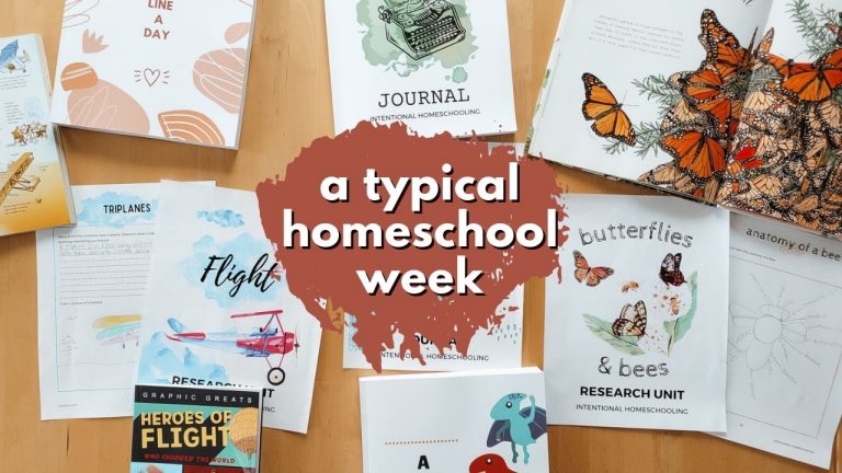 a typical HOMESCHOOL WEEK – a look into our regular weekly homeschool rhythm and resources