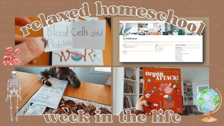 a RELAXED homeschool WEEK IN THE LIFE (while mom is sick) PLUS a homeschool NOTION tour!